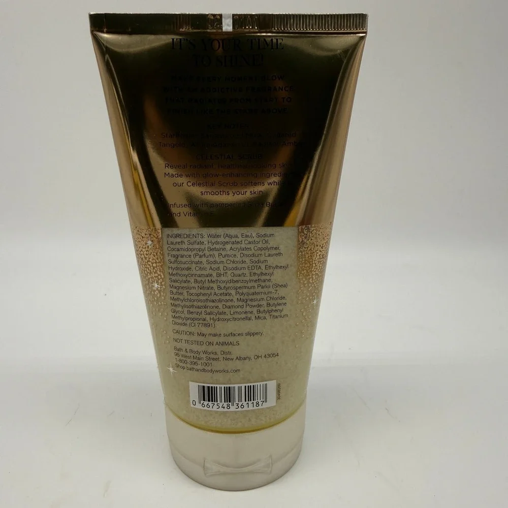 Bath & Body Works Celestial Scrub 8 oz Gold In The Stars Body Exfoliator